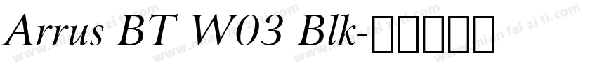 Arrus BT W03 Blk字体转换